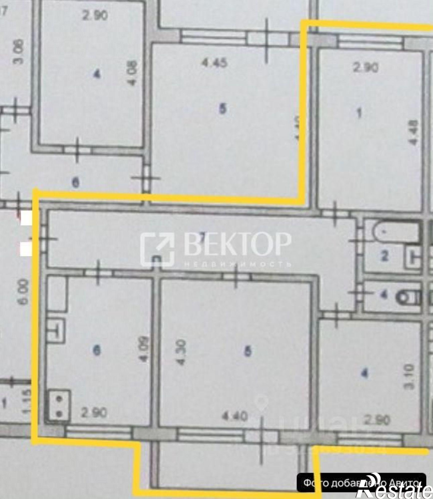 Купить квартиру за 7 100 000 рублей на Иваново, 3-я Полётная улица, 3