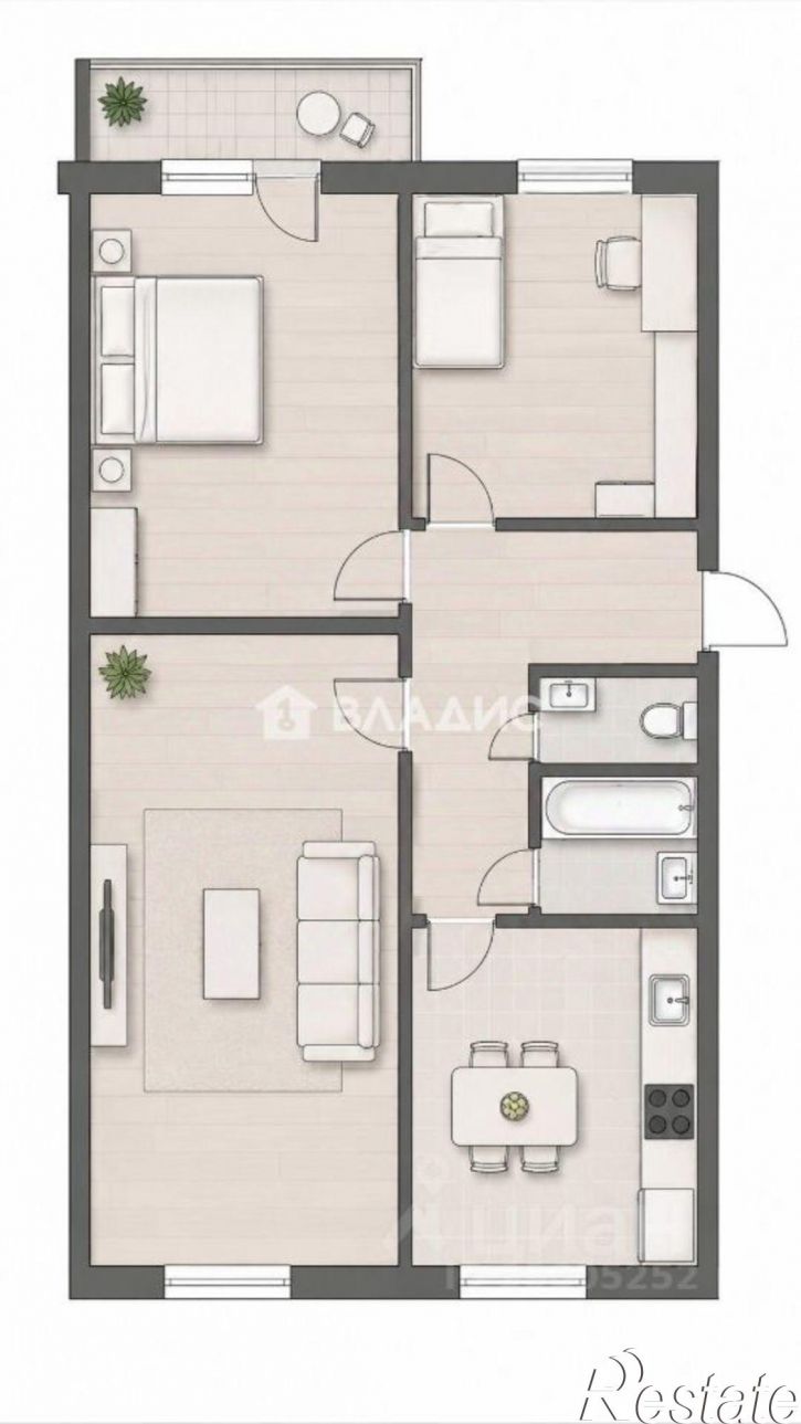3-комн квартира Иваново, 2-я Нагорная улица, 20