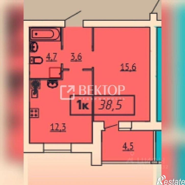 1-комн квартира Иваново, 4А