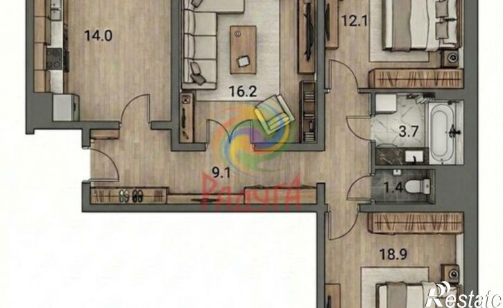 3-комн квартира Иваново, улица Зверева, 39